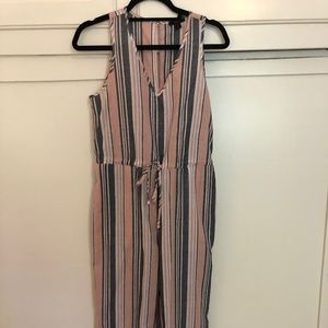 NEW DREW Striped Linen Romper / Jumpsuit